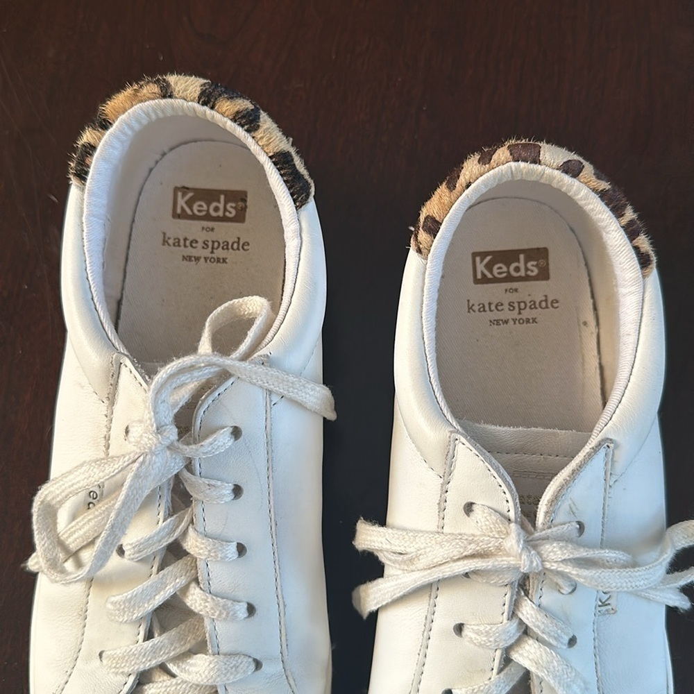 Keds X Kate Spade Ace Leather & Leopard
Sneakers Sz 9.5 Preppy Chic Country Club - Picture 8 of 12